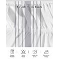 thumbnail image 7 of Modern Gray Striped Bed Skirt California King Size 16" Drop Simple White Background Ruffled Wrap Around Bed Skirts Adjustable Elastic Bedskirt Dust Ruffle for California King Size Bed, 7 of 7