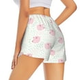 thumbnail image 2 of Uemuo Cute Pigs Pattern Women's Athletic Shorts High Waisted Running Shorts with Liner Pockets Gym Elastic Workout Shorts-, 2 of 9