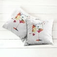 thumbnail image 2 of Ambesonne Colorful Throw Pillow Cover 2 Pack, Glass Bird Vines, 20", Multicolor, 2 of 6