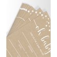 thumbnail image 4 of Invitaciones y sobres impresos para fiesta de bienvenida al bebé, juego de 25 unidades de papel kraft rústico, 4 of 5