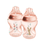 Tommee Tippee Natural Start Anti-Colic Baby Bottle, 9oz, Slow-Flow Breast-Like Nipple for a Natural Latch, Anti-Colic Valve, Self-Sterilizing, Pack of 2