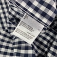 thumbnail image 3 of Club Room Men's Gingham Plaid Short Sleeve Button Down Shirt Navy Blue M B4HP, 3 of 3