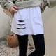 thumbnail image 3 of Blanco CheckLMini Falda Camisa Extensores Capas ajustables Falso Top Conjunto de barrido inferior, 3 of 5