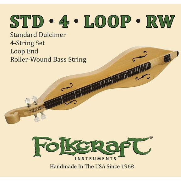 Folkcraft® Mountain Dulcimer String Set, Loop Ends (.011" .011" .013" .024"RW)