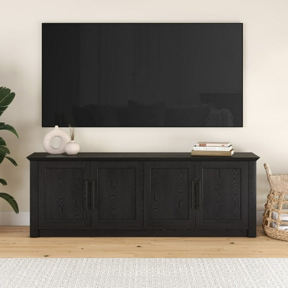 Thornwell Rectangular TV Stand for TV's up to 78" in Black Grain