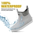 thumbnail image 4 of HSBDNZQ Men's Deck Boots, Waterproof Ankle Rain Boots, Anti-Slip Rubber Fishing Shoes for Boating, Camping & Outdoor Work, Gray, Size 12, 4 of 10