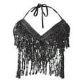 thumbnail image 4 of MEICHEN Mardi Gras Tank Tops for Women Sequin Sleeveless Tops Belly Dancer Top Clothing Tops for Women Girls, 4 of 4