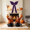 thumbnail image 3 of Large Gothic Bat Giant Bow Halloween Hanging Ornament Indoor Party Christmas Tree Topper Decorations(1Pcs), 3 of 5