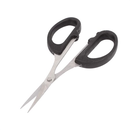 Unique Bargains Handy Metal Hair Trimmer Eyebrow Scissors Shaper w Plastic Handle