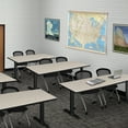 thumbnail image 2 of Regency Cain 72 x 24 in. T-Base Training Seminar Table- Maple & 2 Cadence Nesting Chairs, 2 of 7