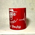 thumbnail image 5 of Coffee Quips 12 oz Red Coffee Saves Lives Ceramic Mugs, 5 of 8