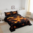 thumbnail image 3 of Erosebridal Natural Disaster Flame Comforter Sets Queen Size,Volcano Fluid Liquid Bedding Queen Comforter Set,Geometric Decor,Reversible,Ultra Soft,3 Pieces, 3 of 7