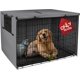 thumbnail image 3 of Funda para jaula de perro de 42 pulgadas, funda de poliéster duradera para perrera de mascotas, ajuste universal para jaula de perro de alambre 1 (negro), 3 of 4
