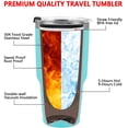 thumbnail image 3 of Gingprous 2 Pack 30 oz Stainless Steel Tumblers with Lids Straws , Double Wall Travel Tumblers , Vacuum Insulated Coffee Cup , Mint, 3 of 7