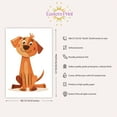 thumbnail image 3 of Eastern Print Cute Dog Cartoon Safari Nursery Poster Wall Decor, Colorful Minimal Animal Wall Prints for Baby Room, Bedroom Home Office Classroom Must Have Decoration, UNFRAMED, 11x14, 3 of 4