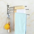 thumbnail image 3 of Toallero giratorio de pared de acero inoxidable con brazo para toalla de baño, organizador para colgar toallas de baño o cocina, 3 of 5