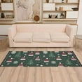 thumbnail image 2 of Yayeee Runner Rug for Bedroom 2'x6' Machine Washable Hallway Non Slip Mat, Green Christmas Hats, 2 of 8