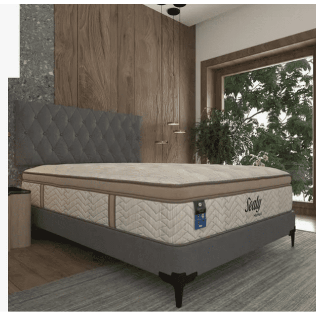 Colchón matrimonial Deluxe + 1 Almohada Sealy Active