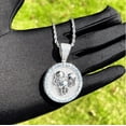 thumbnail image 3 of Dubss Iced Out Skull Circle Necklace Pendant for Men Micro Pave Zirconia Cubic Hip Hop Jewlry, 3 of 5
