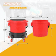 thumbnail image 4 of Magshion Car Washing Bucket Pulley with 360 Degree Casters, Bucket Dolly with Insert Grit Trap & Seatable Lid, 300lbs Weight Capacity, Red, 4 of 9