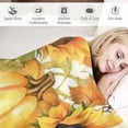 thumbnail image 3 of Chilfamy Pumpkin Sunflowers Table Cloth Throw Blanket for Couch Sofa Bed Office all Seasons - 100% Anti-Pilling Flannel Blanket 60x80in, 3 of 6