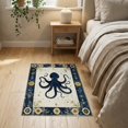 thumbnail image 3 of ODIKA Octopus Koi Vintage Nautical Pirate Compass Border Cartoon Bathroom for Bedroom, Nursery, RV, Pet Friendly & Kids Safe Bedside, 3 of 7