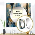 thumbnail image 3 of Designart "Reality Transcendence IV" Abstract Landscape Square Mirror For Wall Decor - Large Blue Square Printed Wall Mirror Art - Square Modern Mirror - Wall Mounted Square Large Mirror, 3 of 5