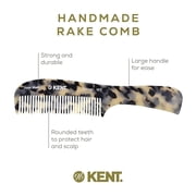 Kent 10T Large Wide Tooth Comb - Rake Comb Hair Detangler / Wide Tooth Comb for Curly Hair - Beard Combs/Hair Comb Hair Care Detangling Comb - Hair Comb for Men Hair Supplies - Natural Hair Comb Set
