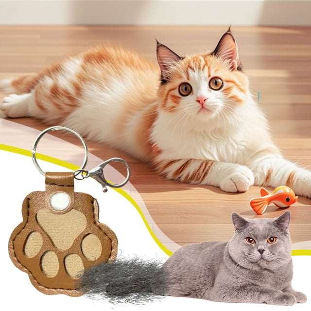Porte-clés de Rangement pour Chien Mignon en Cuir Porte-Clés Patte Souvenir de Poils d'Animaux Porte-Clés Collection Commémorative Unique Cadeaux Commémoratifs pour Sac à Main Patte Clé