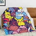 thumbnail image 2 of Pokémon Character Mashup Flannel Blanket - Cute Fan-Friendly Plush Throw-30"x40", 2 of 5