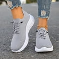 thumbnail image 2 of Tennis Shoes for Women 2026 Breathable Flat Air Cushion Orthopedic Lace up Sneakers Lightweight Walking Athletic Running Shoes Gray Size 8, 2 of 6