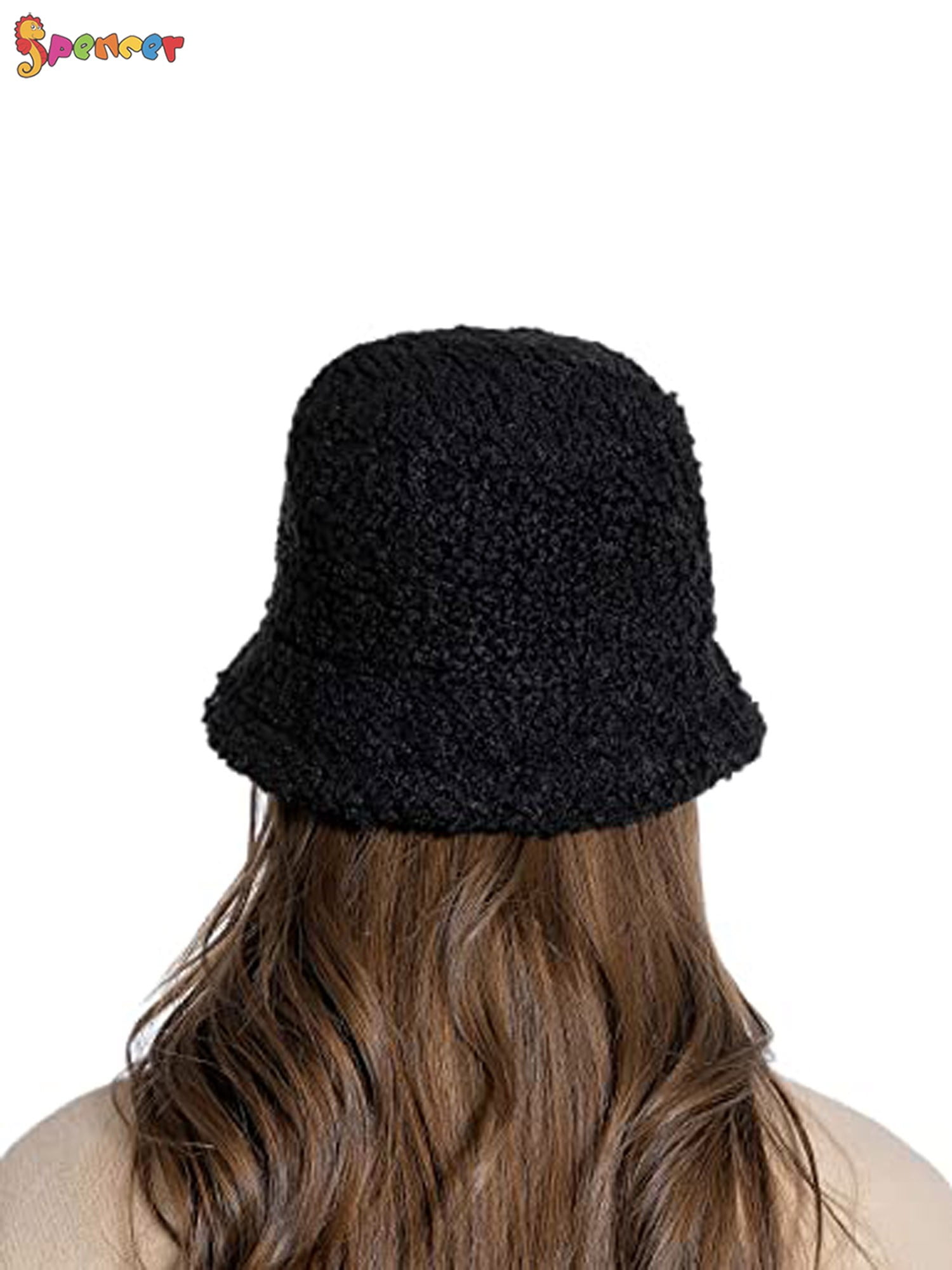 Spencer Winter Bucket Hat for Women Men Warm Cloche Hats Vintage Faux Fur Fisherman Cap White, Women's, Size: One Size