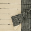 thumbnail image 3 of Fennco Styles Banded Border Striped Cotton Table Runner 16" W x 72" L - Black & White Woven Table Cover for Everyday Use, Dining Room, Banquets and Home Décor, 3 of 3