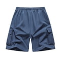 thumbnail image 4 of Satingcolo Men's Classic Outdoor Cargo Shorts with Pockets Versatile Plain Straight Leg Pants Summer Casual Workout Streetwear, 4 of 6