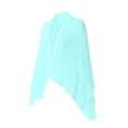 thumbnail image 5 of Garbnen Chiffon Shrug Cardigan for Women Open Front Cropped Long Sleeve Cardigan for Women Pleated Lightweight Casual Sun Protection Sheer Shawls for Women Blue, 5 of 7