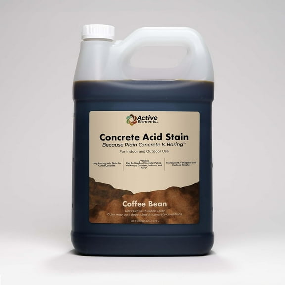 Contractors Choice Concrete Acid Stain 1 Gallon Coffee Bean (Dark Brown to Black)