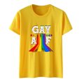 thumbnail image 1 of Blusa informal de manga corta con estampado de cuello redondo para mujer Fridja  ghk2562, 1 of 3