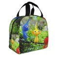 thumbnail image 2 of Lsque Pikmin Print Insulated Lunch Bag with Thick Aluminum Foil Lunch Tote Bag with Front Pocket for Men and Women, Ideal for Work, School, Picnics, and Travel, 2 of 8