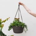 thumbnail image 2 of Bloem Dura Cotta 12" Peppercorn Round Self Watering Hanging Basket Planter with Drainage with Macrame Cord Included, 2 of 5