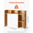 thumbnail image 3 of VEVOR Desktop Bookshelf Wood Desktop Storage Organizer 2-Tier for Office & Home, 3 of 9