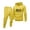 Yellow, variant on Wutalume Men's Universal Solid Color Flag Print Hooded Sweatshirt and Sweatpants Set, Versatile Fit for Sports and Lounge, Comfortable Fabric with Modern Style,Army Green L