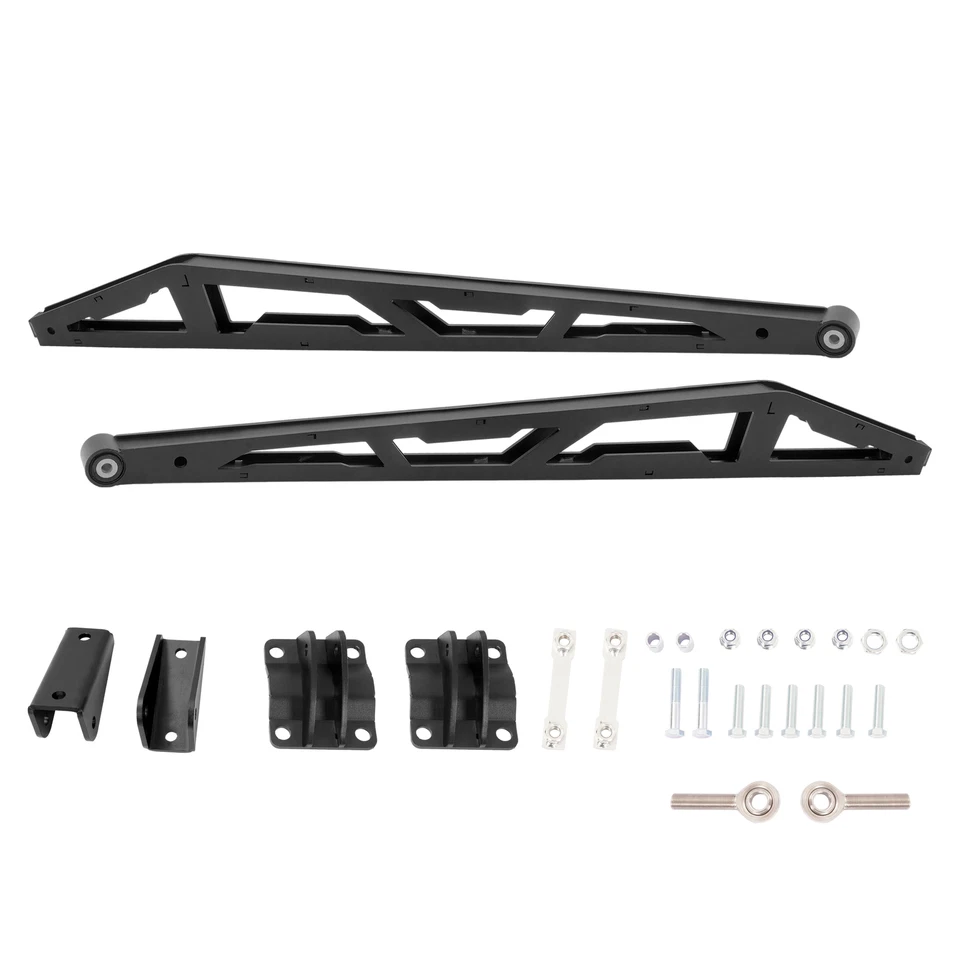 Kojem 0-7.5" Lift Rear Traction Bar Kit for 2007-2018 Chevy Silverado GMC Sierra 1500 4WD Steel Black Powder Coated