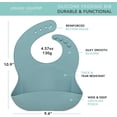 thumbnail image 2 of Loulou Lollipop Soft, Waterproof Silicone Feeding Bib for Babies and Toddlers 3 to 36 Months, Easy to Clean, Adjustable Fit and Catch-All Pouch - Seashells, 2 of 9