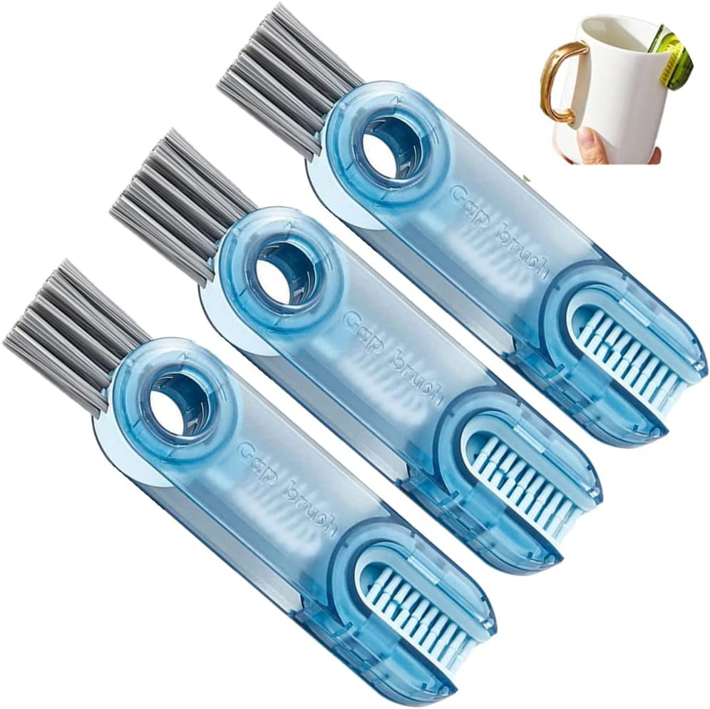 FOTTEPP 3 in 1 Multipurpose Bottle Gap Cleaner Brush, 3 in 1 Tiny Bottle  Cup Lid Detail Brush, 3 in 1 Multifunctional Cleaning Brush,  Multi-Functional