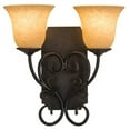 thumbnail image 5 of Meyda Tiffany 162462 Thierry 2 Light 14" Tall Wall Sconce - Chestnut, 5 of 6
