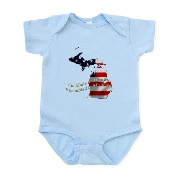 CafePress - Made In America Michigan Body Suit - Baby Light Bodysuit, Size Newborn - 24 Months