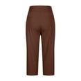 thumbnail image 5 of MKLEKYY Leggings de mujer de vestir para mujer, pantalones capri de entrenamiento casuales de yoga elásticos, leggings de cintura alta, pantalones rectos cortos, 5 of 5