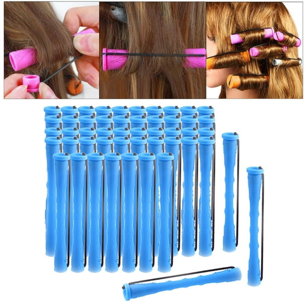 Cold Varillas para Permanente Cabello Pequeño, Mediano, Grande, Antideslizante, Elástico, Permanente, res, , Ondulado, 50 piezas 0,9 cm 50 piezas 09 cm Yinane Varillas de permanente Cold Wave
