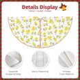 thumbnail image 3 of Rateoe Yellow Lemon Leaves Pattern Christmas Tree Skirt with Ties , Christmas Tree Decorations, Farmhouse Christmas Decor Xmas Holiday Decorations-30", 3 of 6