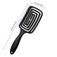 thumbnail image 4 of letairis Large Curved Comb Hair Styling Comb Comb Hollow Massage Comb Portable Long Black, 4 of 8